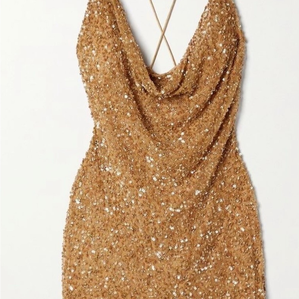 Gold Sequin Dress